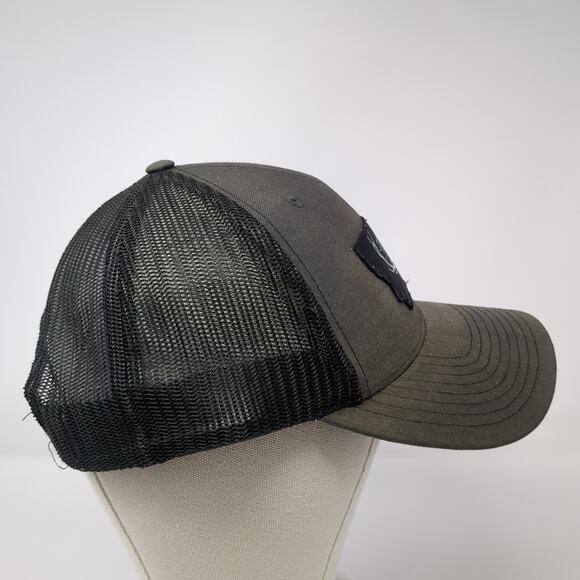 The Rack Snapback Trucker Hat Gray One Size Adjustable Mesh Back Richardson - Picture 5 of 10
